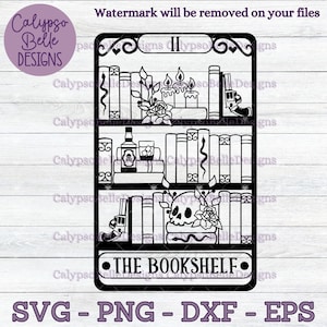 Dark Romance Bücherregal Tarot Karte svg, Mafia Romance svg, Buch svg, Reader Tarot svg, Reader svg, Book tok svg, Bookish svg, TBR SVG png