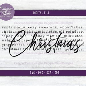 Svg mots de Noël, Noël svg, pulls douillets, gui, renne, humeur des Fêtes, définition Noël svg, svg de Noël, neigeux, svg d'hiver