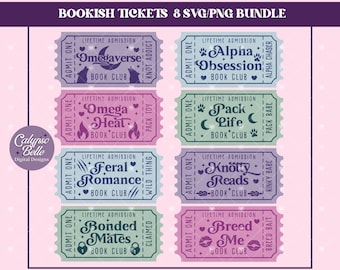 Paquete SVG de Tropos de Libros Omegaverse: Romance Picante PNG (Descarga Digital)