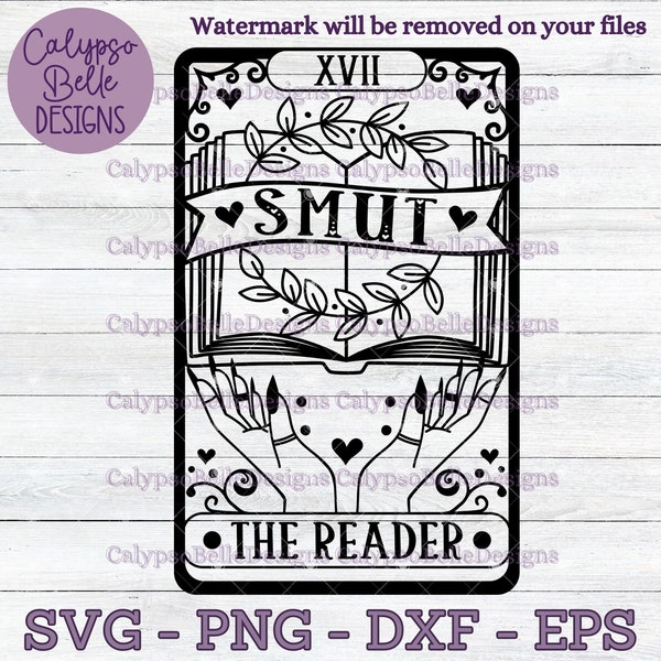 Svg carte de tarot Smut Reader, Romance Reader, svg Smut Reader, Smut Slut svg, Booktok svg, svg Enemies to lovers, The Reader Tarot PNG