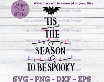 Tis the season to be spooky svg / Spooky Weihnachten svg / Gothic Weihnachten svg / Gruselige Weihnachten SVG, PNG, EPS, Cut File, Instant Download