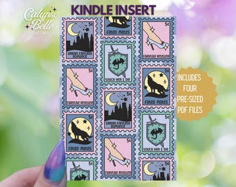 Fantasy Romance Kindle Insert: Bookish Stamp Design (Digital Download)