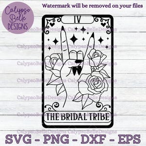 La carta dei tarocchi della tribù nuziale svg / Bachelorette svg / Bride Squad svg / Bride Crew svg / Festa nuziale / Bride Tribe / Bride Shirt SVG PNG