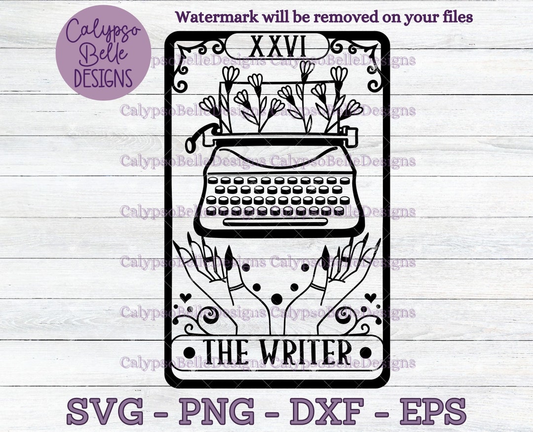 Authors Note Image Vector File The Writer Tarot Card Svg / Author Svg / Writer Svg / Author Tarot Card ...