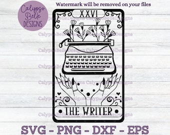 The Writer Tarot Card svg / Author svg / Writer svg / Author tarot card / Future author / Published writer SVG PNG, EPS
