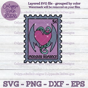 Monster Romance Trope, Buch svg, Lesezeichen svg, Bookish Trope Briefmarken svg, Romance Reader svg, Smut svg, Monster Fantasy svg, Romantasy svg png