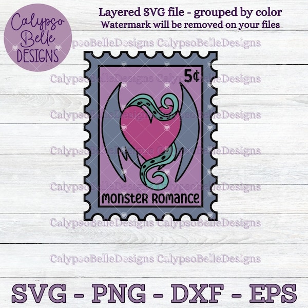 Monster Romance Trope, Book svg, Reading svg, Bookish Trope Stamps svg, Romance Reader svg, Smut svg, Monster Fantasy svg, Romantasy svg png