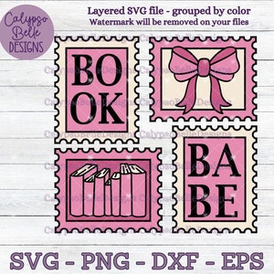 Libro Babe svg, Sellos de libros svg, Romance Reader svg, Libro svg, Bookish Babe, Coquette svg, Coquette Book, Bookworm svg, Book Lover svg png