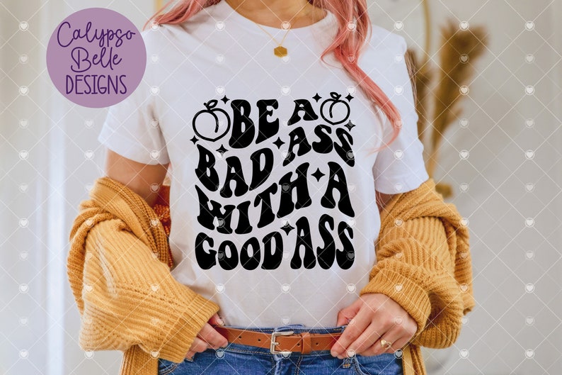 Bad Ass with a Good Ass svg / Lifting svg / Retro Gym svg / Trainer svg / Funny Work Out svg / Motivational Svg /Trendy Wavy Fitness SVG PNG image 3