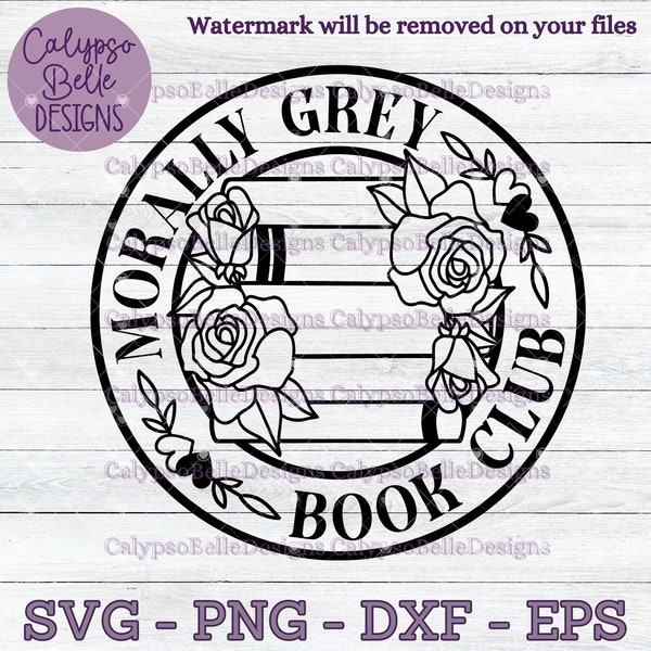 Morally Grey Book Club svg / Trigger Warning svg / Dark Romance svg / Bookish svg / Book lover svg / Fantasy Romance / Reading SVG PNG, EPS