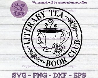 Literary Tea Book Club svg / Romance Smut book svg / Book Club svg / Enemies to lovers svg / Book tok svg / Tea svg, Romance Reader SVG PNG