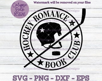 Hockey Romance Book Club svg / Book Club Babe / Ice Skating svg / Bookish svg / Book lover svg / Hockey Romance svg / Reading SVG PNG, EPS
