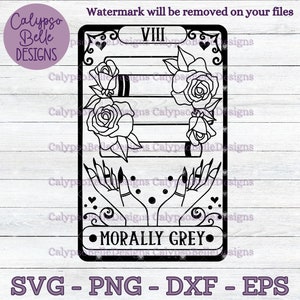 Moreel Grijze Tarotkaart svg / Romance Reader svg / Smut svg / Dark romance boek svg / Trigger Warning svg / Boek minnaar / Boek Tropes SVG PNG