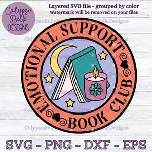 Emotionale Unterstützung Buch Club svg, Bücher svg, Buch svg, Buch Club svg, Leser svg, Buchliebhaber svg, Leser svg, Bibliothekar, Bücherwurm SVG, PNG
