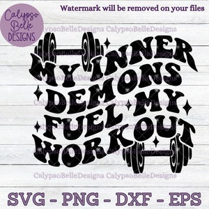Svg fitness, svg entraînement, lifting svg, svg Muscle Mama, démons intérieurs, svg citation gym, svg haltères, svg fille de gym, soulevé de terre svg png, jour de la jambe