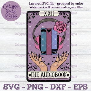 Das Hörbuch Tarot Karte svg / Romance Spicy book svg / Spicy svg / Book tok svg / Smut slut / Reader svg / Bookish SVG PNG, EPS