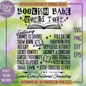 Leesgrage Babe World Tour SVG, Romance Smut boek SVG, moreel grijs SVG, boektropen SVG, Bookish Tour, Tour, Dark Romance, Smut reader SVG PNG