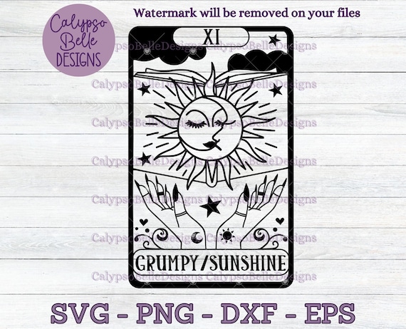 Grumpy Sunshine Tarot Card svg / Romance Smut book svg / Smut Reader svg / Book Tropes svg / Book tok svg / Smut slut SVG PNG, EPS