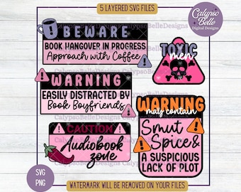 Bookish Sign SVG Bundle: Smut Reader, Dark Romance (Digital Download)