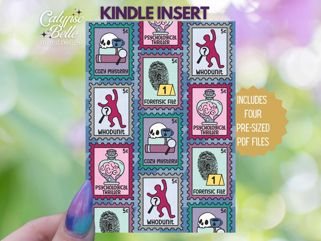 Kindle Insert: Mystery Reader Stamp Design (digital Download) - Etsy