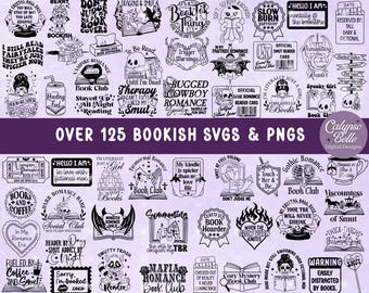 Book Lover SVG Bundle: Romance, Fantasy Reader Designs (Digital Download)