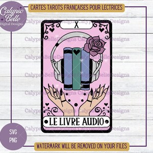 Le Livre Audio Tarocchi in formato SVG, Romance Smut libro in formato SVG, Lectrice, Livre in formato SVG, Lecteur in formato SVG, Booktok Québec in formato SVG, Français in formato SVG, Audiolibro SVG PNG