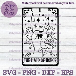 Die Trauzeugin Tarot-Karte svg, Bachelorette svg, Bride Squad svg, Braut-Crew svg, Brautparty, Braut-Stamm, Braut-Tarot-Shirt SVG-PNG