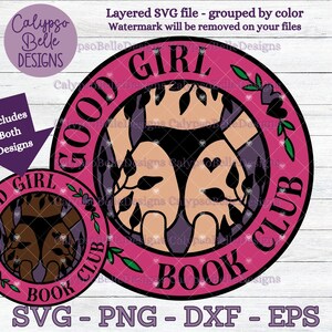 Good Girl Book Club svg / STFUATTDLAGG Trigger Warning svg / Yes Sir svg / Bookish svg / Book lover svg / Dark Romance / Reading SVG PNG