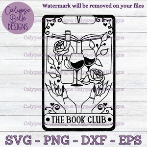 De Book Club Tarot Card SVG, Romantiek Reader SVG, Smut Reader SVG, Boekenclub SVG, Booktok SVG, Vijanden van liefhebbers SVG, The Reader Tarot PNG