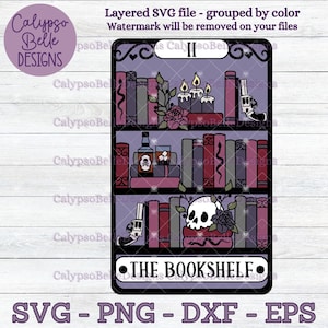 Dark Romance Bücherregal Tarot Karte svg, Mafia Romance svg, Buch svg, Reader Tarot svg, Reader svg, Book tok svg, Bookish svg, TBR SVG png