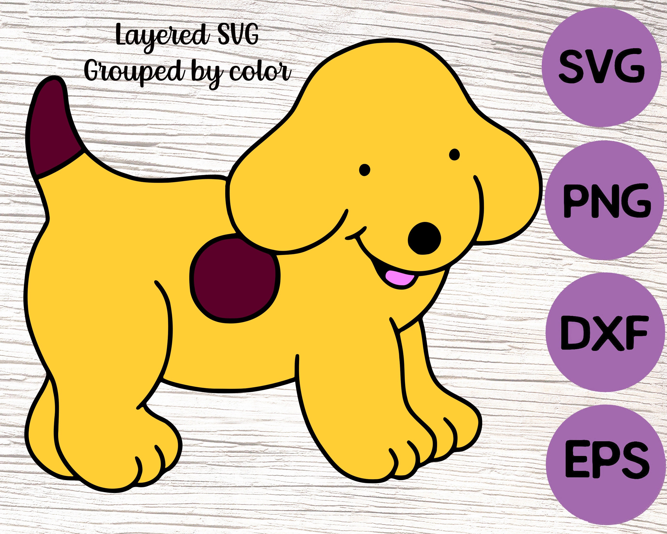 Spot the Dog Svg / 80s Svg / Retro Spot Dog Layered / Etsy Australia