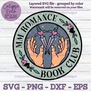 MM Romance Book Club svg, Pride svg, LGBTQ+ Romance svg, Bookish svg, Book lover svg, Book Club svg, Queer svg, Lectura SVG png