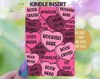 Kindle Insert for Clear Case: Valentine's Day Hearts (Digital Download)