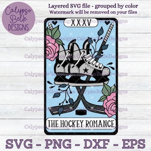 The Hockey Romance Reader Tarot Karte svg / Sport Liebesbuch svg / Hockey svg / Romance Reader svg / Buch tok svg / Smut Schlampe SVG PNG, EPS