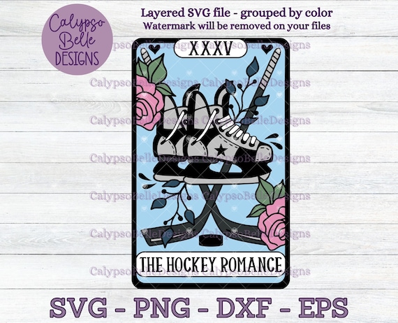 The Hockey Romance Reader Tarot Card svg / Sport romance book svg / Hockey svg / Romance Reader svg / Book tok svg / Smut slut SVG PNG, EPS