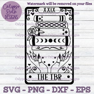 Le TBR Tarot Card svg, Romance Smut book svg, Reader tarot svg, Book tok svg, Bookish svg, To be read svg, Romance Reader, Book TBR SVG png