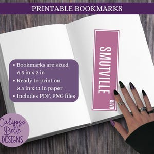 Spicy Romance Bookmarks: Library Street Sign PNG Bundle (Digital Download) image 2