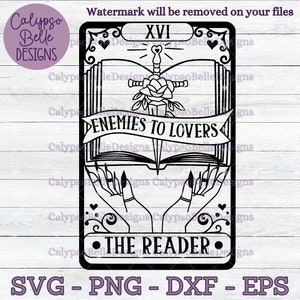 Vijanden van liefhebbers Tarot Card SVG/Romantiek Smut boek SVG/Reader tarot SVG/vijanden van liefhebbers SVG/boek tok SVG/Smut slet SVG PNG, EPS