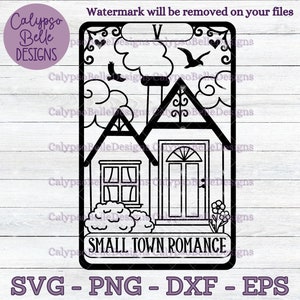 Small Town Romance in formato SVG, Libro Tropes Tarocchi in formato SVG, Romance Smut libro in formato SVG, Amici per gli amanti in formato SVG, Romance Reader, Libro in formato SVG, Tropes SVG PNG