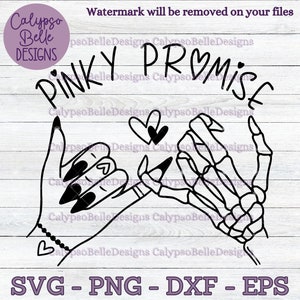 Pinky Versprechen svg / Vibing with my Demons / Pinky svg / Emo Gothic svg / Skelett Hand SVG, PNG, EPS, geschnittene Datei, Instant Download
