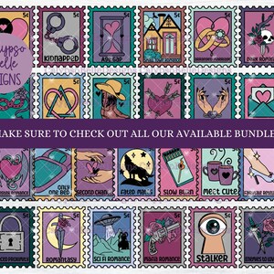 Fantasy Romance Trope, Book svg, Reading svg, Bookish Trope Stamps svg, Romance Reader svg, Smut svg, Dragon Fantasy svg, Romantasy svg png image 4