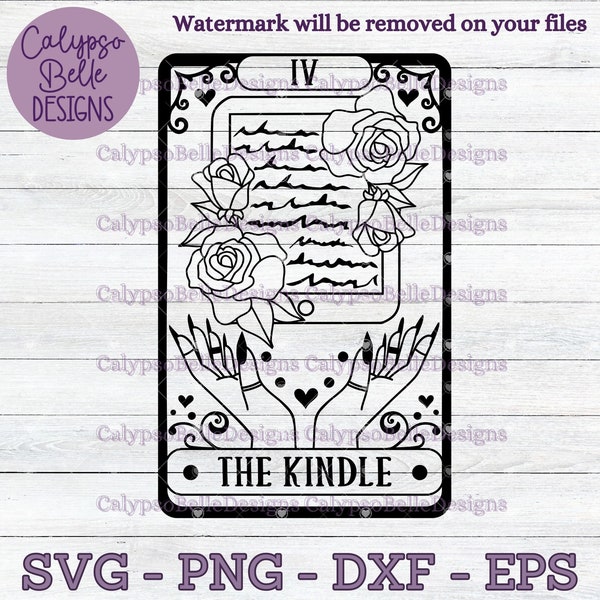 The Kindle Tarot Card svg / Romance Smut book svg / Enemies to lovers svg / Book tok svg / Smut slut svg / E-Reader / Ebook SVG PNG, EPS