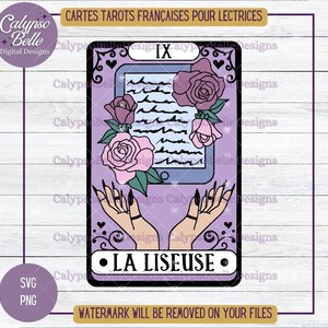 La Liseuse Tarocchi in formato SVG, Romance Smut libro in formato SVG, Lectrice, Livre in formato SVG, Lecteur in formato SVG, Booktok Québec in formato SVG, Français in formato SVG, Francese, Lezione SVG PNG