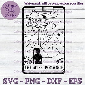 Die Sci-Fi Romanze Tarot Karte svg / Sci Fi svg / Reader svg / Alien Smut svg / Ice Planet Barbarians svg / Book Tok svg / Tarot svg / Smut