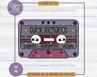 Mixtape de romance oscuro SVG: Diseño de lector obsceno (descarga digital)