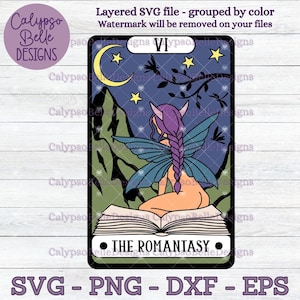 The Romantasy Tarot Card SVG / Fantasy Romance Buch SVG / Reader SVG / Fairy Smut SVG / Fairy SVG / Book Tok SVG / Tarot SVG / Smut Slut PNG