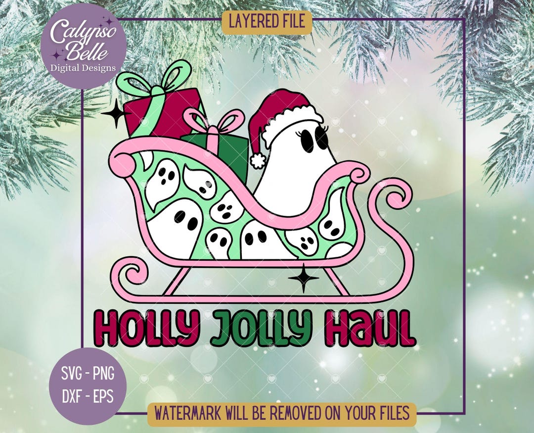 Christmas Ghost Sled SVG: Merry Creepmas, Goth Christmas (digital ...