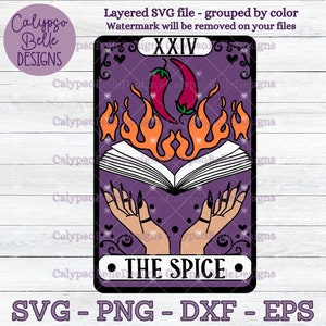 Spice Reader Tarot Card SVG / Romance Spicy Book SVG / Spicy SVG / Book Tok SVG / Smut Slut SVG PNG, EPS