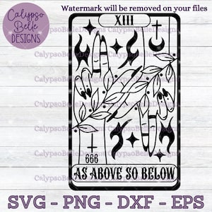 De heks Tarot Card SVG/Witchy SVG/zoals hierboven zo hieronder SVG/mystieke SVG, Spooky Witch SVG/Spooky Reader SVG/boek minnaar SVG PNG