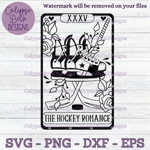 The Hockey Romance Reader Tarot Karte svg / Sport Liebesbuch svg / Hockey svg / Romance Reader svg / Buch tok svg / Smut Schlampe SVG PNG, EPS